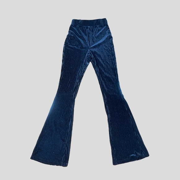 SHEIN Pants - - Shein Black Velvet Bellbottom Pants